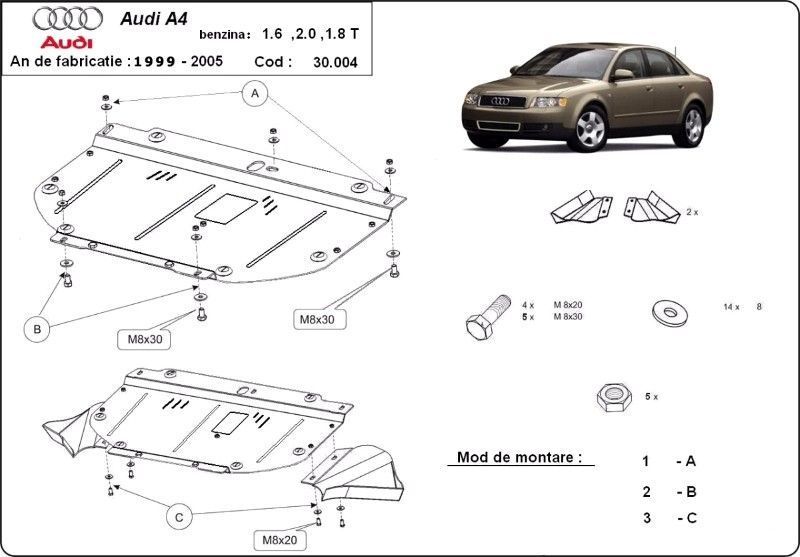 turbo audi a4 1.9 tdi 116 cp Scut motor metalic Audi A4 B6 2000-2005