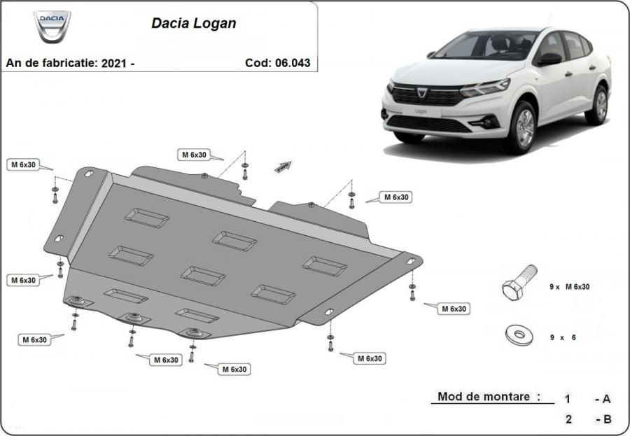 dacia logan cu gpl din fabrica pret Scut motor metalic Dacia Logan 2021-prezent