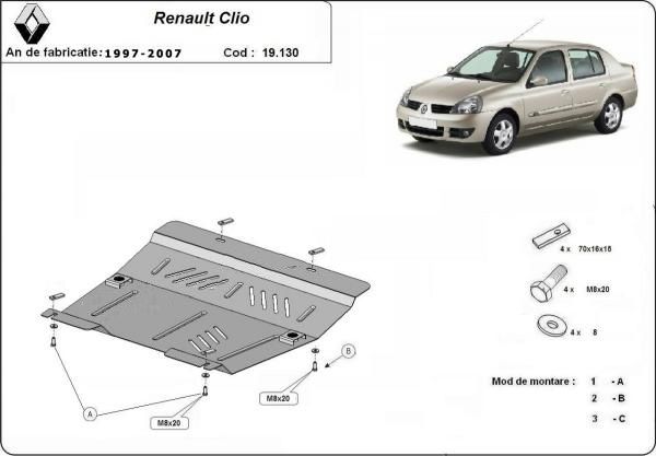 pompa servodirectie renault clio symbol 1.5 dci Scut motor metalic Renault Clio II 1998-2005