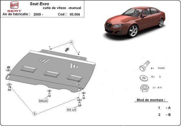 de ce se blocheaza cutia de viteze Scut metalic pentru cutia de viteze manuala Seat Exeo 2008-2013