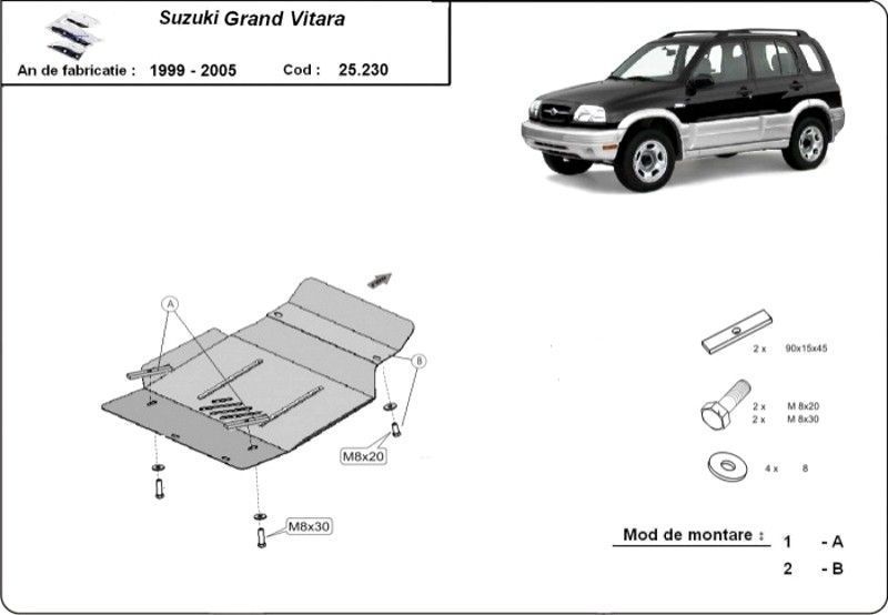 consum suzuki grand vitara 1.9 diesel 2007 Scut motor metalic Suzuki Grand Vitara 1998-2005