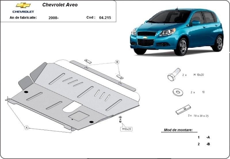 kit distributie chevrolet aveo 1.4 16v pret Scut motor metalic Chevrolet Aveo 2008-2011