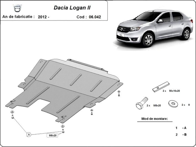 dacia logan cu gpl din fabrica pret Scut motor metalic Dacia Logan 2013-2020