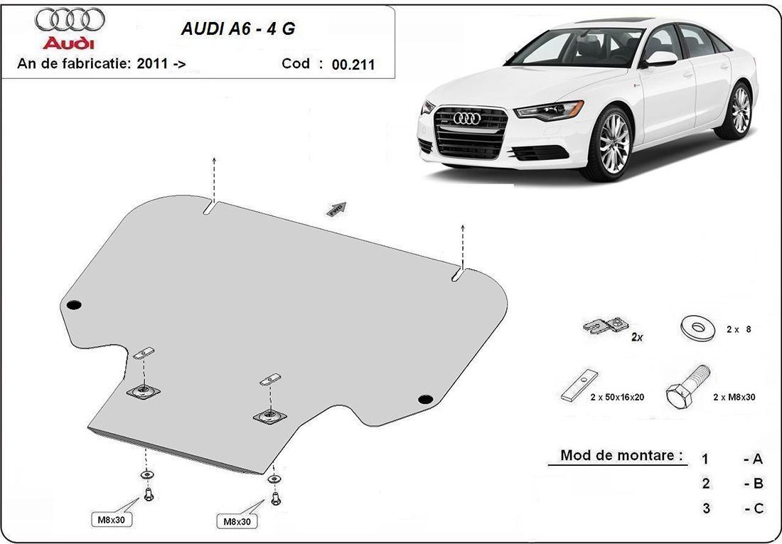 de ce se blocheaza cutia de viteze Scut metalic pentru cutia de viteze Audi A6 C7 2011-2018