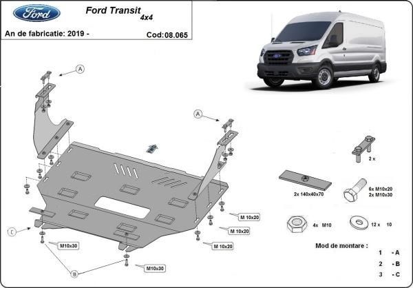 unde se afla releul de semnalizare la ford transit Scut motor metalic Ford Transit 4x4 2019-prezent