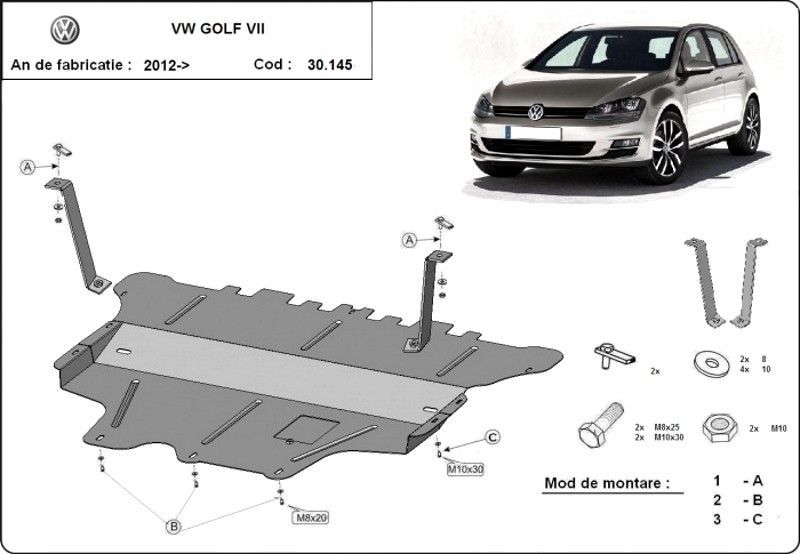 set motor golf 4 1.4 16v pret Scut motor metalic VW Golf 7 Cutie Manuala 2012-2019