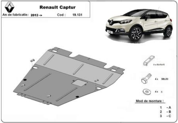 renault captur e tech plug in hybrid Scut motor metalic Renault Captur 2013-2019