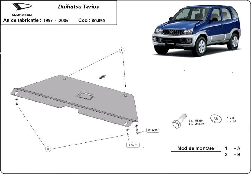 de ce se blocheaza cutia de viteze Scut metalic pentru cutia de viteze Daihatsu Terios 1997 - 2006