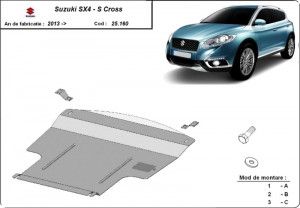 Scuturi Metalice Auto, Scut motor metalic Suzuki S-Cross Cutie Manuala 2013-2021 - autogedal.ro