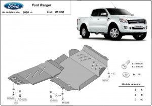 Scuturi Metalice Auto Ford Ranger, Scut motor metalic Ford Ranger 2019-2023 - autogedal.ro