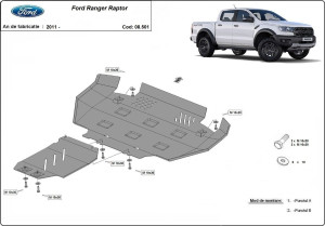 Scuturi Metalice Auto Ford, Scut motor metalic Ford Ranger Raptor 2020-2023 - autogedal.ro