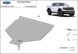 Scuturi Metalice Auto Ford, Scut aluminiu cutia de viteze Ford Ranger Raptor 2023-prezent - autogedal.ro