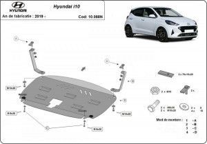 Scuturi Metalice Auto, Scut motor metalic Hyundai I 10 2019-prezent - autogedal.ro