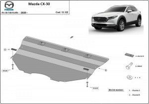 Scuturi Metalice Auto Mazda CX 30, Scut motor metalic Mazda CX-30 2019-prezent - autogedal.ro
