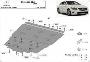 Scuturi Metalice Auto Mercedes, Scut motor metalic Mercedes CLA C118 2019-prezent - autogedal.ro