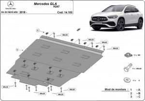 Scuturi Metalice Auto, Scut motor metalic Mercedes GLA H247 2020-prezent - autogedal.ro