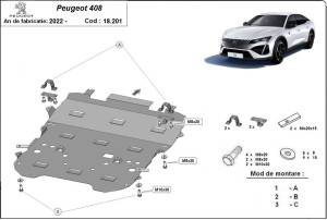 Scuturi Metalice Auto Peugeot, Scut motor metalic Peugeot 408 2022-prezent - autogedal.ro