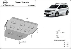 Scuturi Metalice Auto Nissan, Scut motor metalic Nissan Townstar 2022-prezent - autogedal.ro