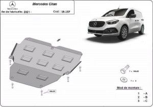 Scuturi Metalice Auto Mercedes, Scut motor metalic Mercedes Citan W420 2021-prezent - autogedal.ro