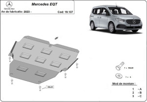 Scuturi Metalice Auto, Scut motor metalic Mercedes EQT 2023-prezent - autogedal.ro