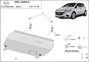 Scuturi Metalice Auto Opel Corsa, Scut motor metalic Opel Corsa E 2015-2019 - autogedal.ro
