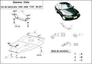 Scuturi Metalice Auto Daewoo Cielo, Scut motor metalic Daewoo Cielo 1995-2007 - autogedal.ro