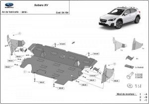 Scuturi Metalice Auto Subaru XV, Scut motor metalic Subaru XV 2018-2022 - autogedal.ro