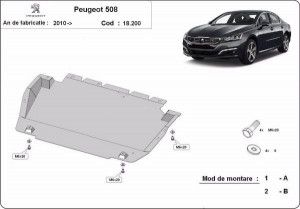 Scuturi Metalice Auto Peugeot, Scut motor metalic Peugeot 508 2011-2018 - autogedal.ro