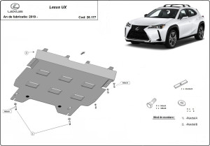 Scuturi Metalice Auto Lexus, Scut motor metalic Lexus UX 2018-prezent - autogedal.ro