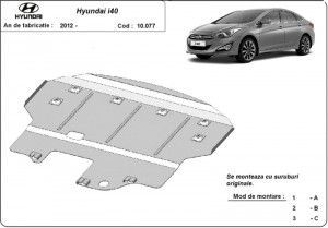 Scuturi Metalice Auto Hyundai I 40, Scut motor metalic Hyundai I 40 V 2011-2015 - autogedal.ro