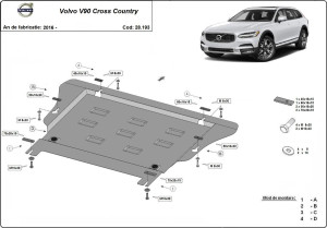 Scuturi Metalice Auto Volvo, Scut motor metalic Volvo V90 Cross-Country 2016-prezent - autogedal.ro