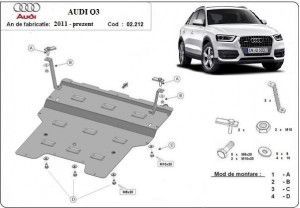 Scuturi Metalice Auto Audi Q3, Scut motor metalic Audi Q3 2011-2018 - autogedal.ro