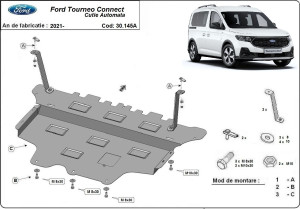 Scuturi Metalice Auto Ford, Scut motor metalic Ford Tourneo Connect Cutie Automata 2022-prezent - autogedal.ro