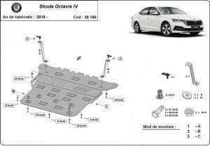 Scuturi Metalice Auto Skoda Octavia, Scut motor metalic Skoda Octavia IV 2019-prezent - autogedal.ro