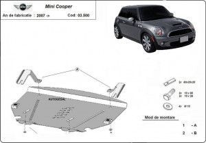 Scuturi Metalice Auto Mini Cooper, Scut metalic motor si cutie de viteze Mini Cooper R56 SD 2006-2013 - autogedal.ro