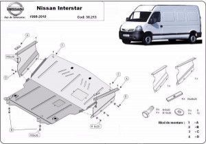 Scuturi Metalice Auto Nissan, Scut motor metalic Nissan Interstar 1998-2010 - autogedal.ro