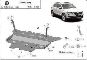 Scuturi Metalice Auto Skoda Karoq, Scut motor metalic Skoda Karoq Cutie Manuala 2017-prezent - autogedal.ro