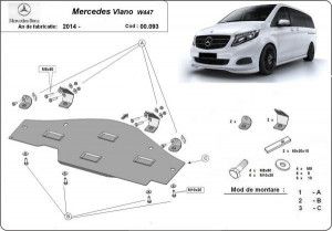 Scuturi Metalice Auto Mercedes, Scut metalic pentru sistemul Stop&Go Mercedes Viano W447 1.6Diesel, 2x4 2014-prezent - autogedal.ro