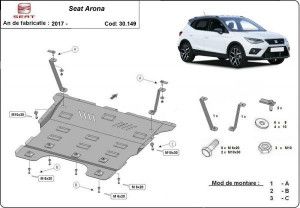 Scuturi Metalice Auto Seat Arona, Scut motor metalic Seat Arona 2017-prezent - autogedal.ro