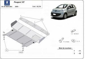 Scuturi Metalice Auto Peugeot 107, Scut motor metalic Peugeot 107 2005-2014 - autogedal.ro