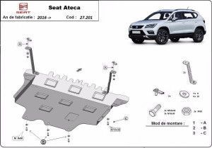 Scuturi Metalice Auto Seat Ateca, Scut motor metalic Seat Ateca 2016-prezent - autogedal.ro