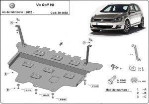 Scuturi Metalice Auto Volkswagen, Scut motor metalic VW Golf 7 Cutie Automata 2012-2019 - autogedal.ro