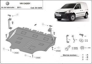 Scuturi Metalice Auto Volkswagen, Scut motor metalic VW Caddy cu WEBASTO 2010-2020 - autogedal.ro