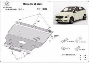 Scuturi Metalice Auto Mercedes B-Class, Scut motor metalic Mercedes B-Class W246 2012-2018 - autogedal.ro