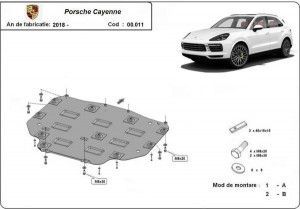 Scuturi Metalice Auto Porsche Cayenne, Scut metalic Cutie de Viteze Porsche Cayenne 2017-prezent - autogedal.ro