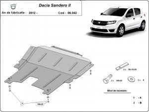 Scuturi Metalice Auto, Scut motor metalic Dacia Sandero II 2013-2020 - autogedal.ro
