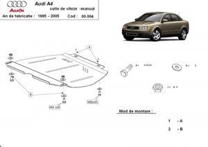 Scuturi Metalice Auto Audi A4, Scut metalic pentru cutia de viteze manuala Audi A4 B6 2000-2005 - autogedal.ro