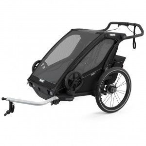 Transport copii, Carucior multisport Thule Chariot Sport 2, Midnight Black - autogedal.ro