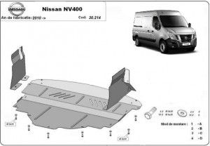 Scuturi Metalice Auto, Scut motor metalic Nissan NV 400 2010-prezent - autogedal.ro