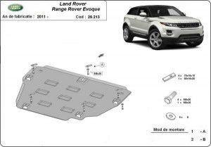 Scuturi Metalice Auto Land Rover, Scut motor metalic Land Rover Evoque 2011-2018 - autogedal.ro